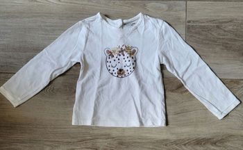 T-shirt manches longues léopard taille 18 mois