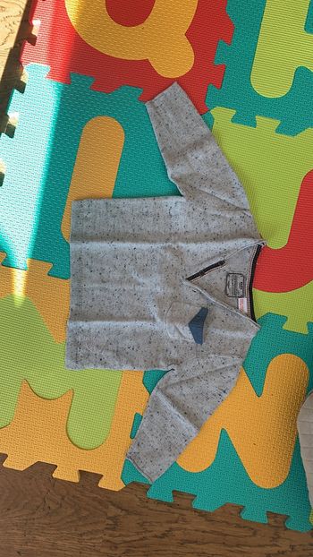 Pull Zara 6-9 mois gris bleu