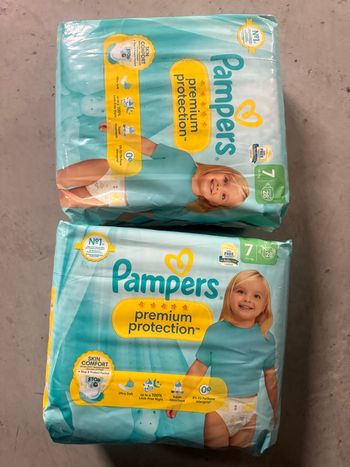 2 pampers premuim taille 7