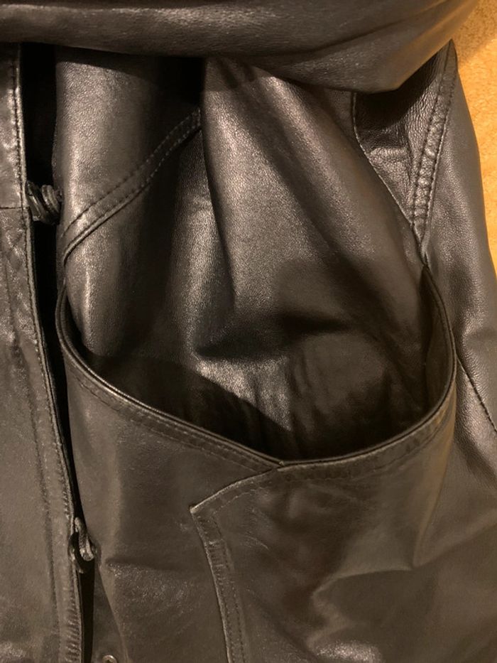 Manteau cuir véritable d’agneau - photo numéro 4