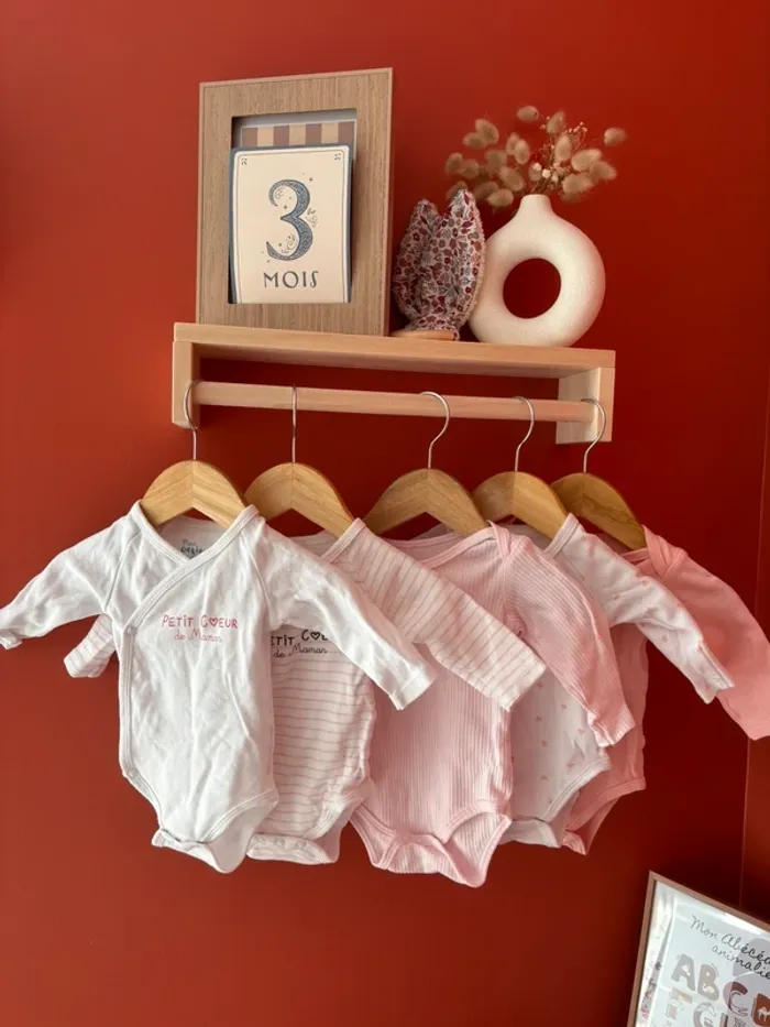 Lot 5 bodies Mes petits cailloux taille 3 mois - photo numéro 2