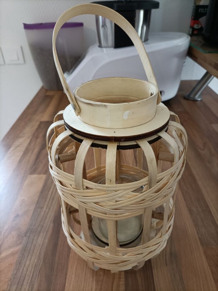 Décoration lanterne bois avec photophore - photo numéro 6