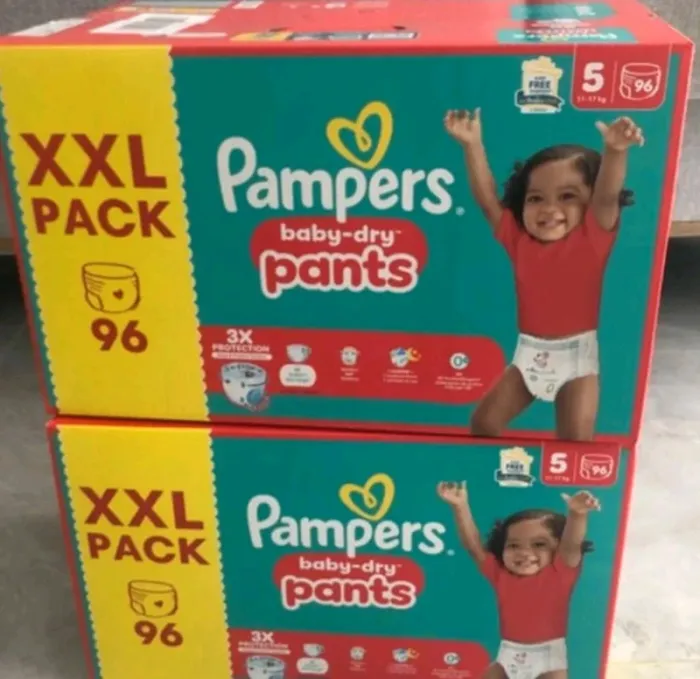 Lot de 2 carton xxl pack pampers couche culotte taille 5