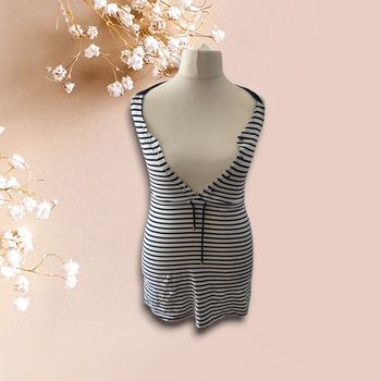 Robe marinière à fines bretelles – Taille S – Ceinture intégrée