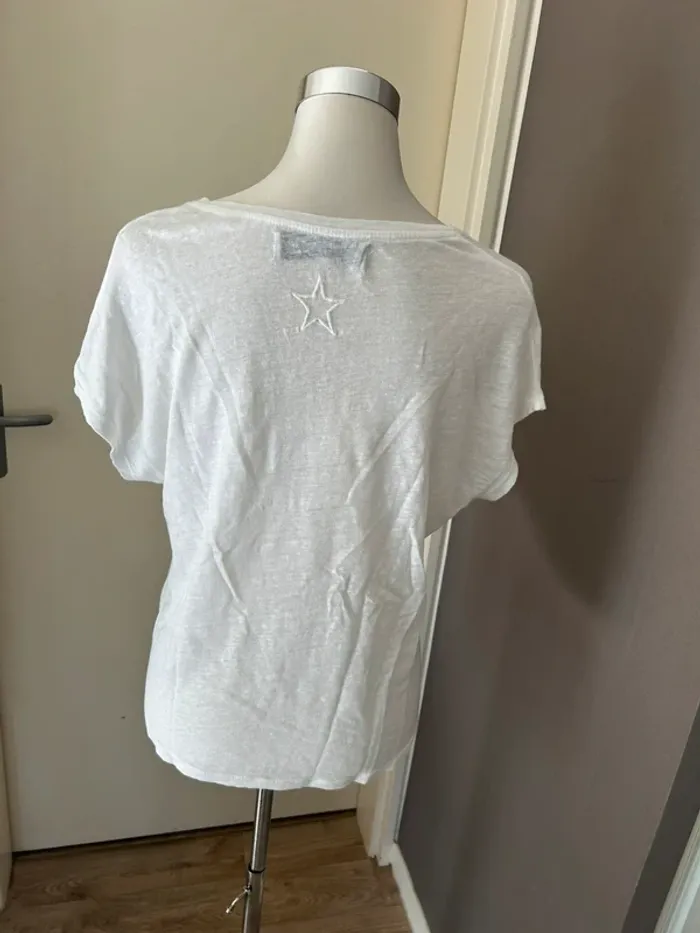 The Extreme collection T-shirt en lin, femme, taille 2/38 - photo numéro 6