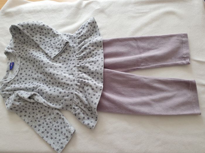Pyjama 2p. gris et mauve - T86/92 - Lupilu