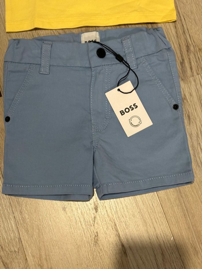 Lot vêtements t-shirt et short Boss pour bébé garçon 6 mois - photo numéro 3