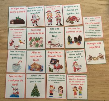 Jeu de 17 cartes : Je m’ennuie spécial Noël