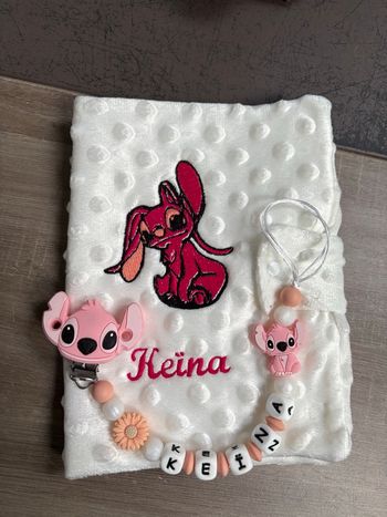 Protège carnet rose