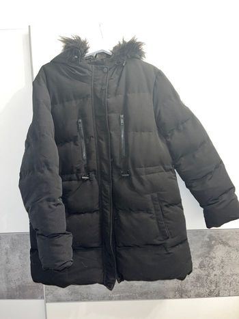 Doudoune/Parka technique à détails en fausse fourrure