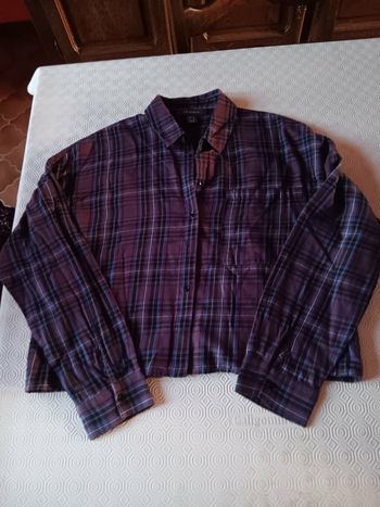 Chemise à carreaux mauve taille 36 Primark