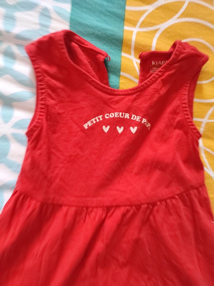 Robe rouge petit cœur de papa - photo numéro 3
