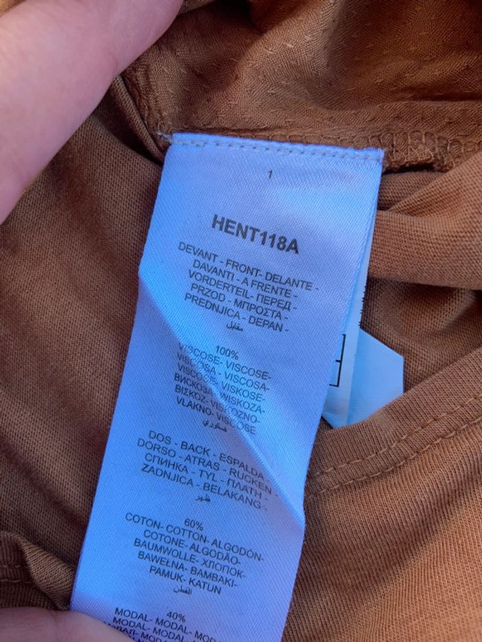 Femme 👩 Top sans manches marron camel Nafnaf taille 36 - photo numéro 5