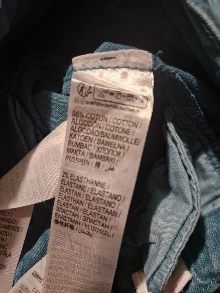 Jeans mixte 3 ans Kiabi Vert bleu canard coton élasthanne - photo numéro 4