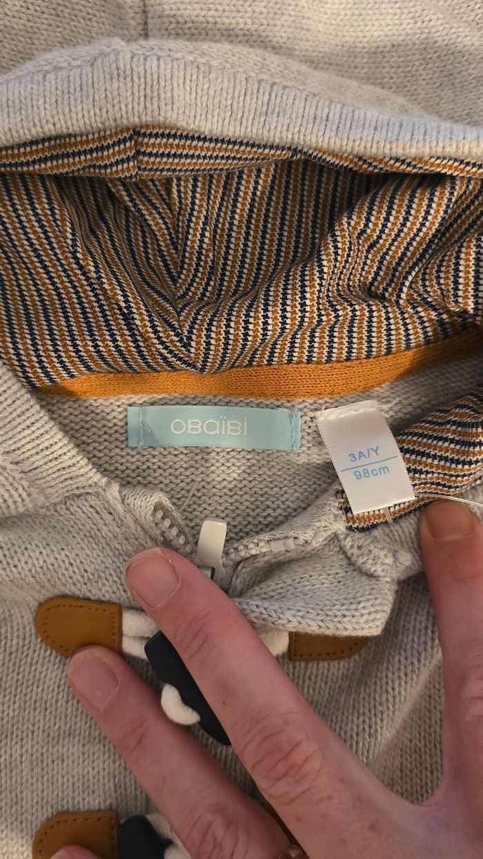 neuf (non porté) 🏷💙🤩superbe veste/gilet zippée 3 ans garçon 💙🥰🤩 - photo numéro 5