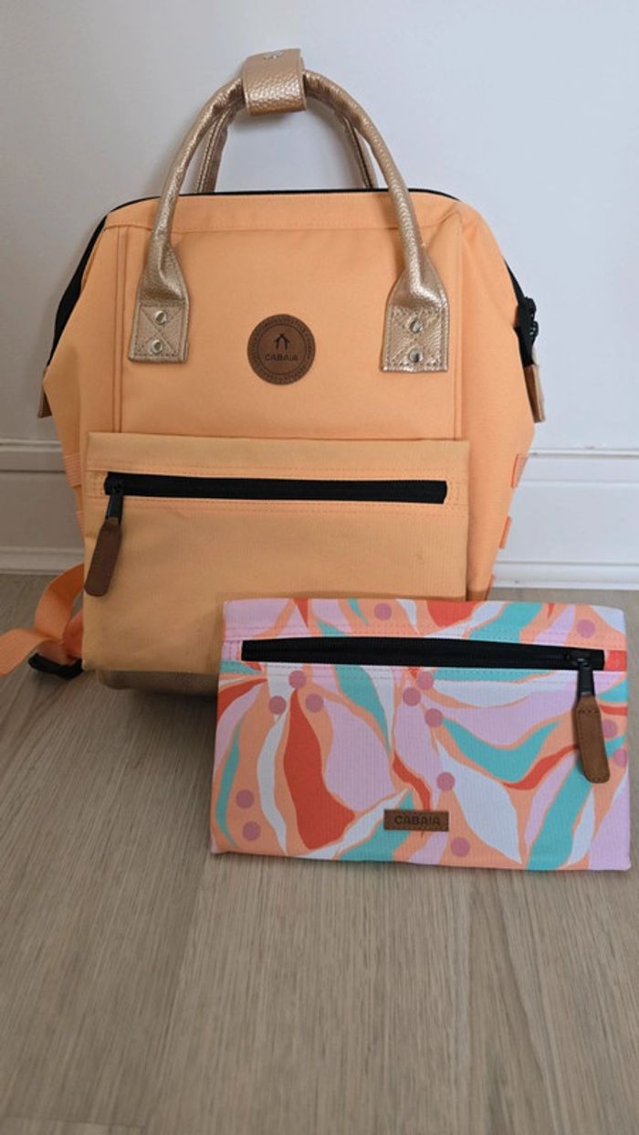 Sac à dos cabaïa orange clair doré