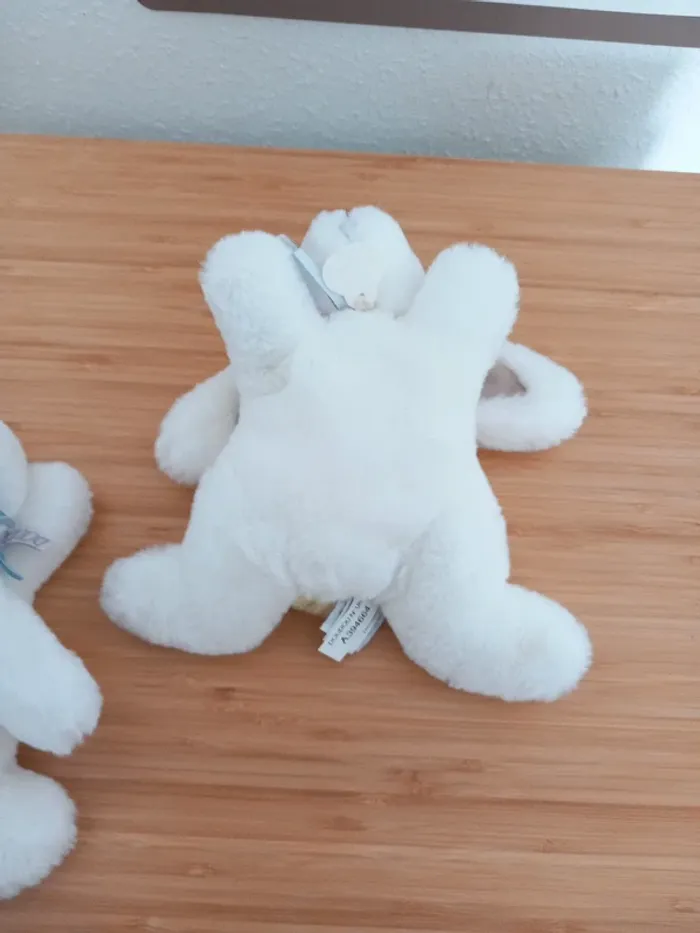 2 Peluches doudous lapin Doudou et Compagnie Paris - photo numéro 5