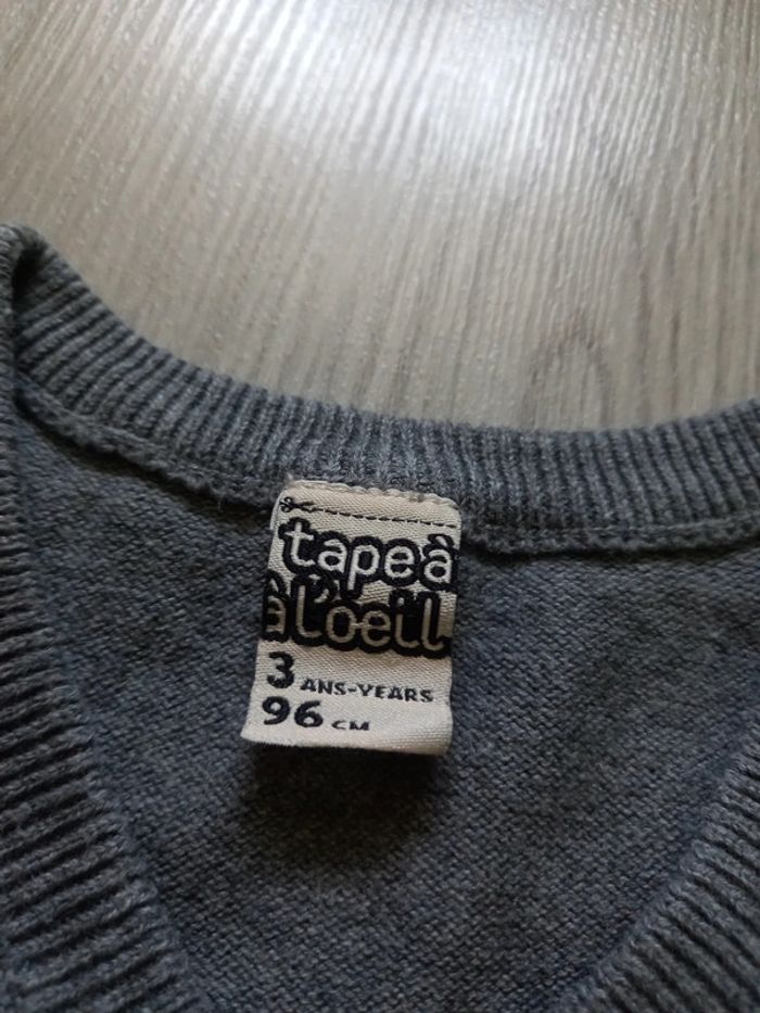 Pull sans manches gris 3 ans - photo numéro 2