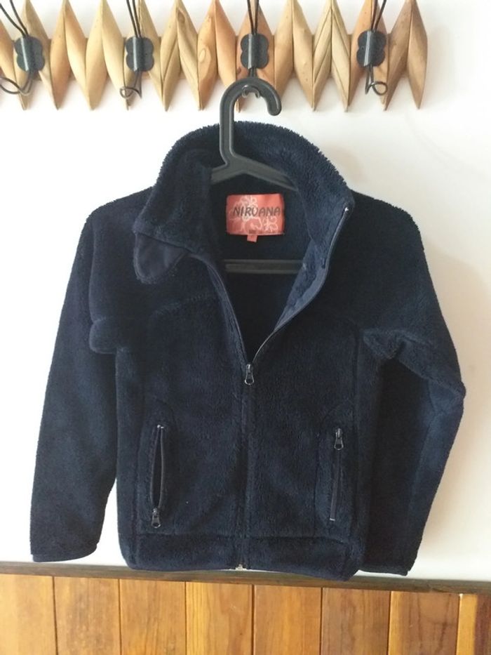 Veste douce bleu