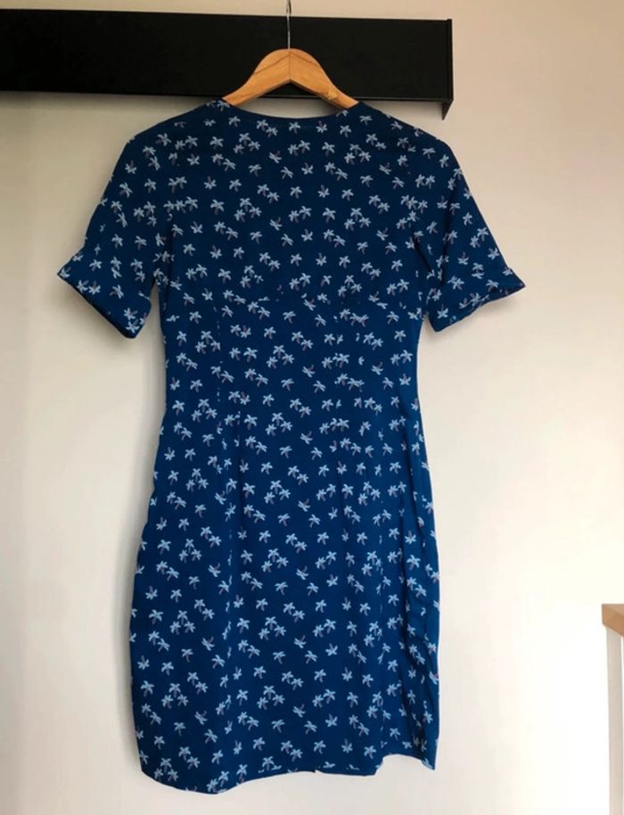 Robe bleue motifs palmiers 36 Le mont saint Michel