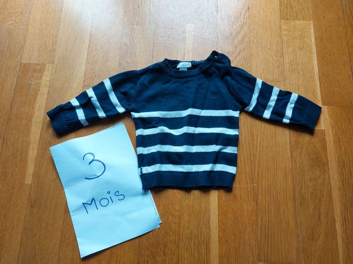 Pull rayé 3 mois