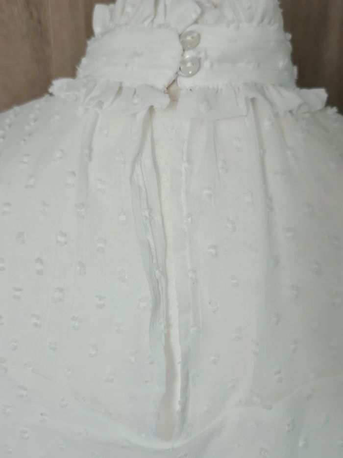 Jolie blouse voile et plumetis manches courtes taille 42 - photo numéro 4