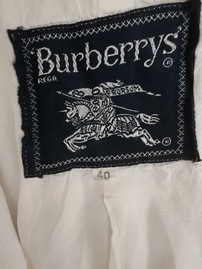 Blazer vintage Burberrys’ velours côtelé blanc T.40 – Femme - photo numéro 6