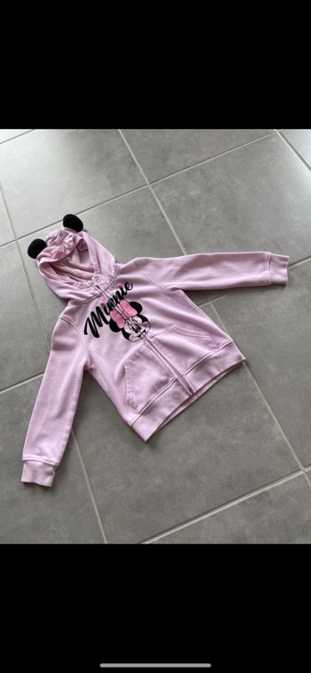 Gilet Sweat zippé à capuche Minnie Disney 6 ans