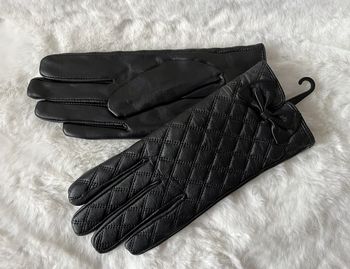 Gants en cuir noirs taille S