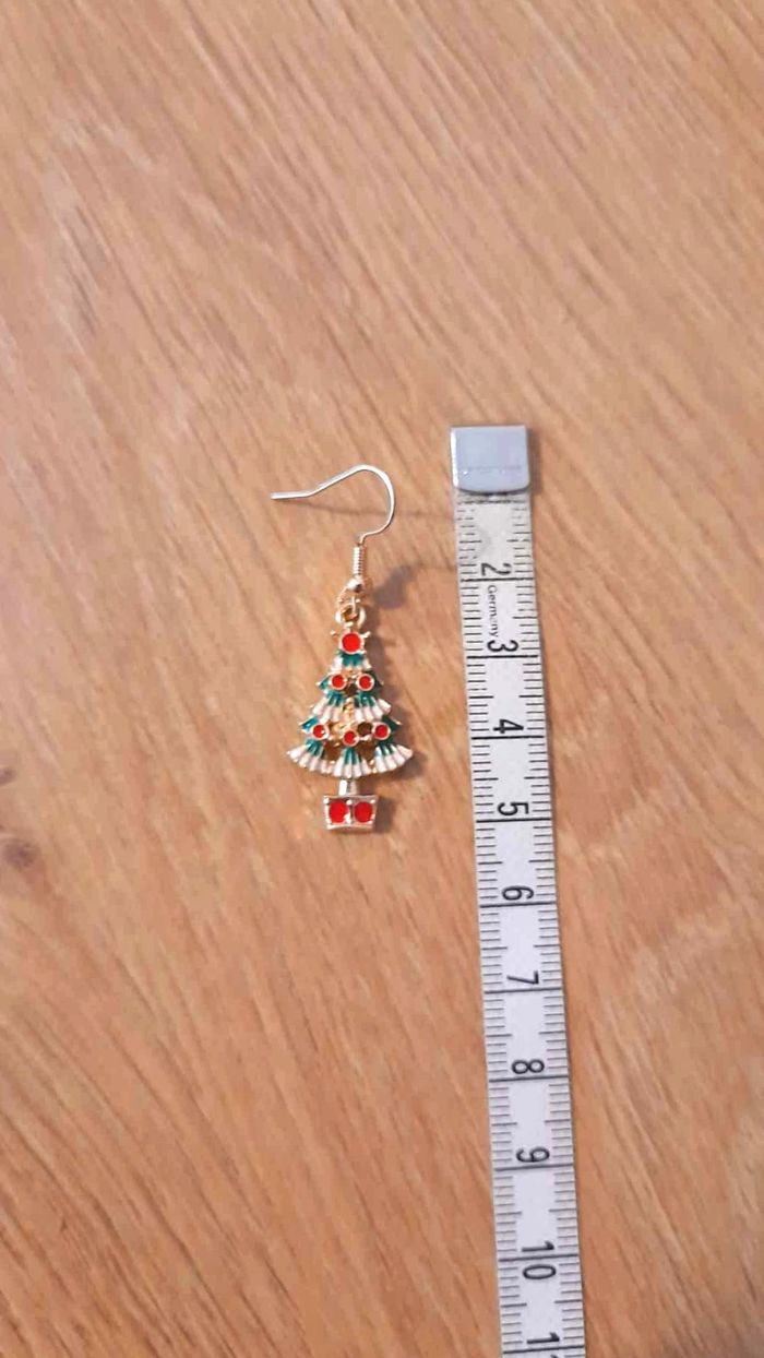 Bijoux Noël | Boucles d’Oreilles Sapins de Noël – Neuf - photo numéro 3