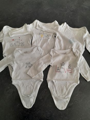Lot 5 bodies vertbaudet 3m