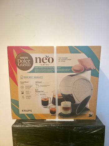 Nescafé Dolce Gusto NEO CAFFE - Machine À Café KRUPS pour Dosettes Compostables - Technologie Brevetée SmartBrew 3-En-1 - Cafetière Connectée
