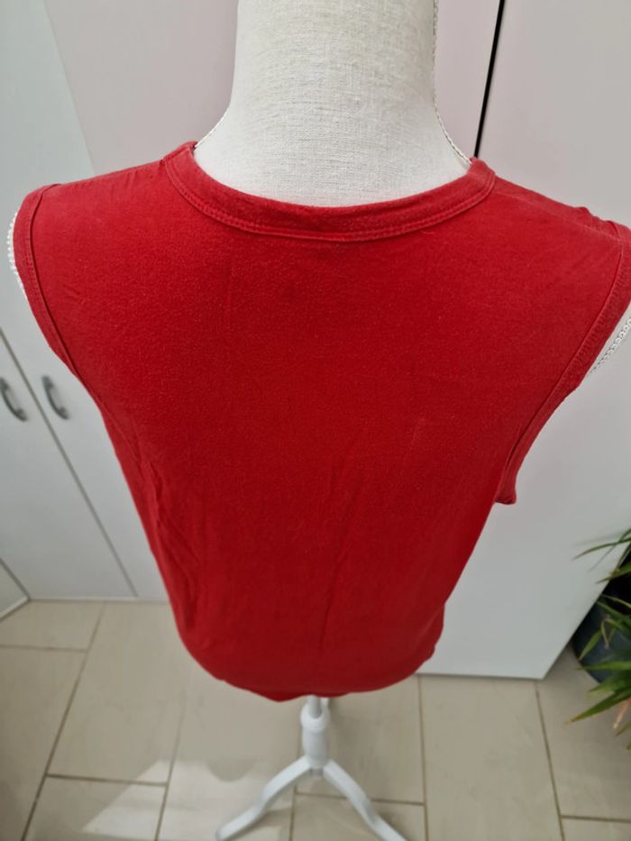 Debardeur Rouge Imprimé Gris - photo numéro 5