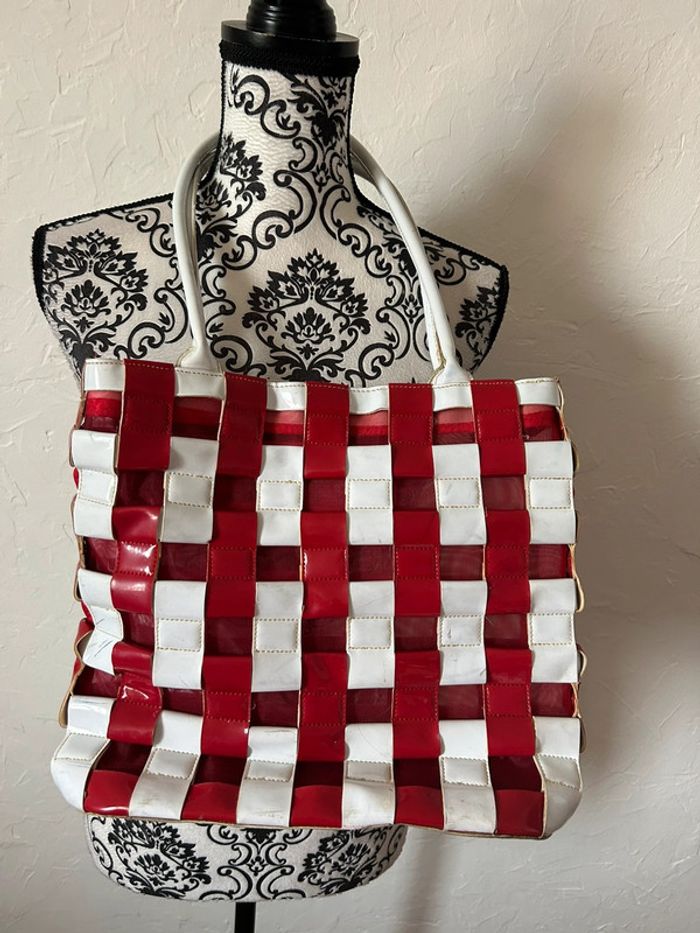 Sac à main 🥰 rouge et blanc - photo numéro 5