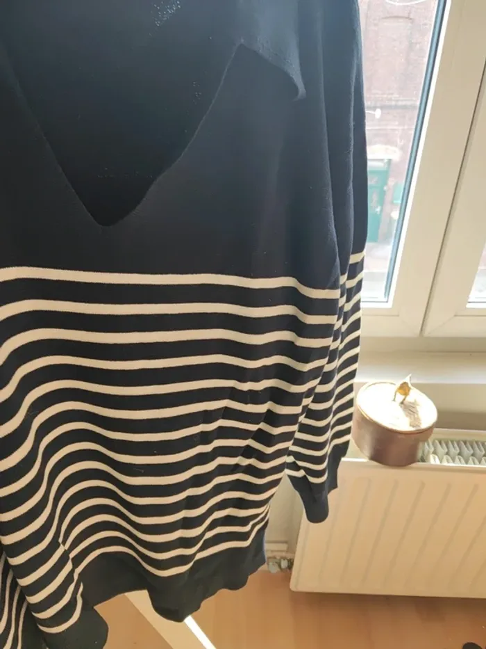 Pull marinière femme monoprix t.L - photo numéro 4