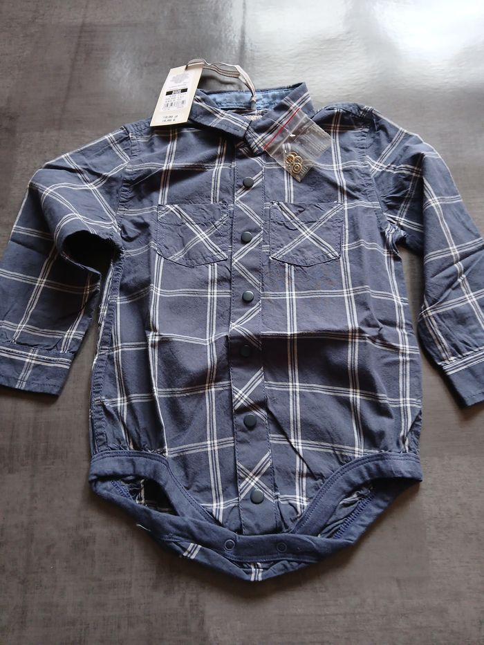 bodie garcon chemise 24/36 mois 92 cm