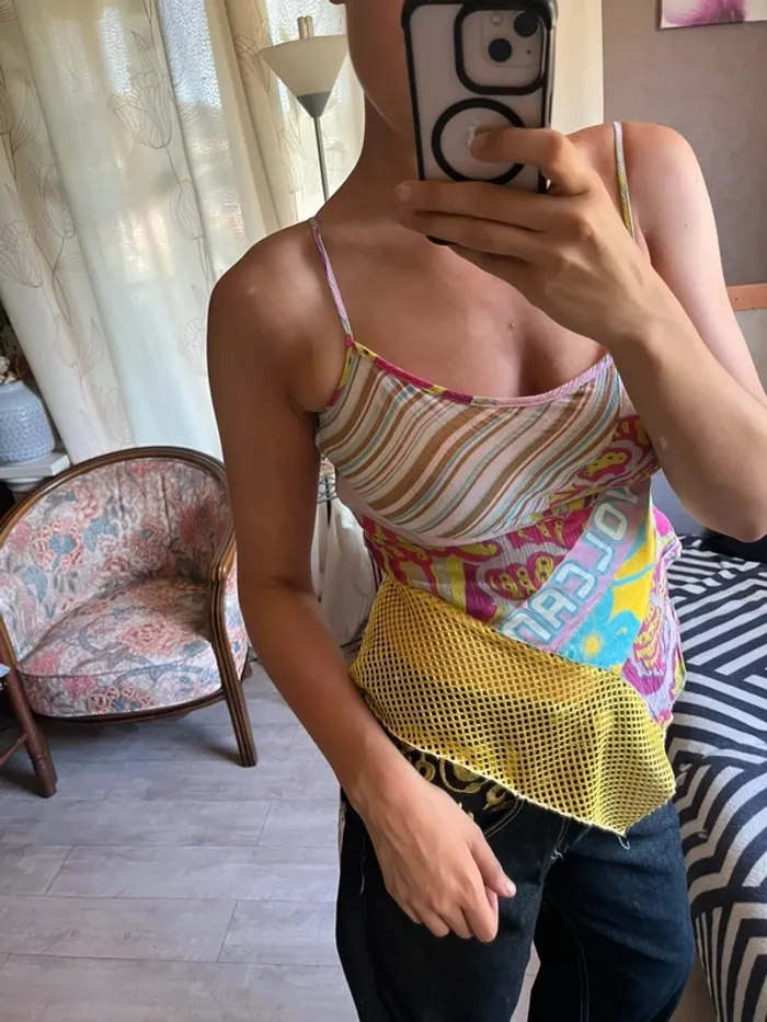 Top débardeur coquette diesel vintage y2k rétro 2000yer - photo numéro 4