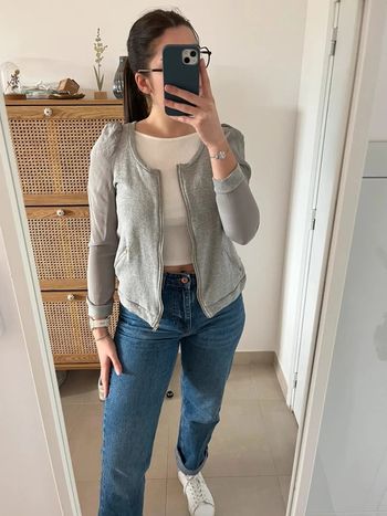 Veste/gilet dos et manches transparents gris Two Days