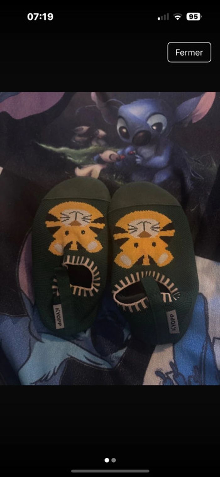 Chaussons confortables avec motif tigre – Neuf, pointures 26/27 – 2€ seulement - photo numéro 2