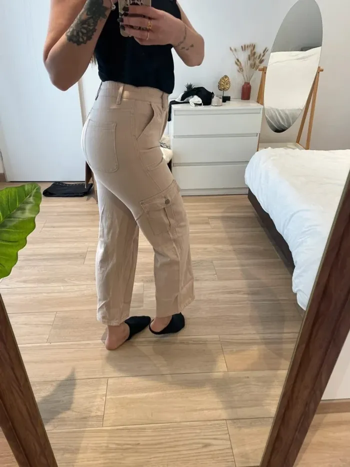 Pantalon cargo taille haute - photo numéro 7