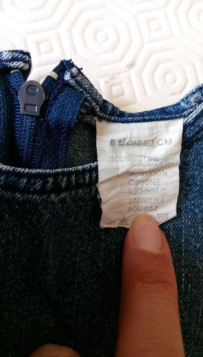 Robe en jean bleu 6 mois - photo numéro 4