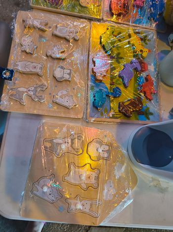 Lot puzzle bois