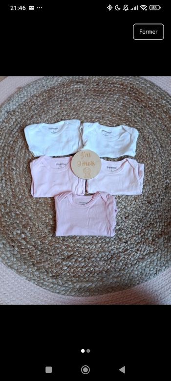 Lot de 5 bodys manches courtes 
