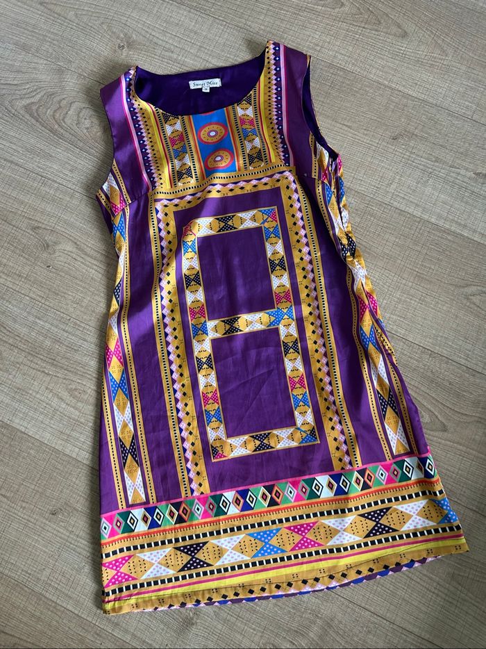 Robe imprimée satinée sans manches Sweet Miss taille S TBE - photo numéro 7