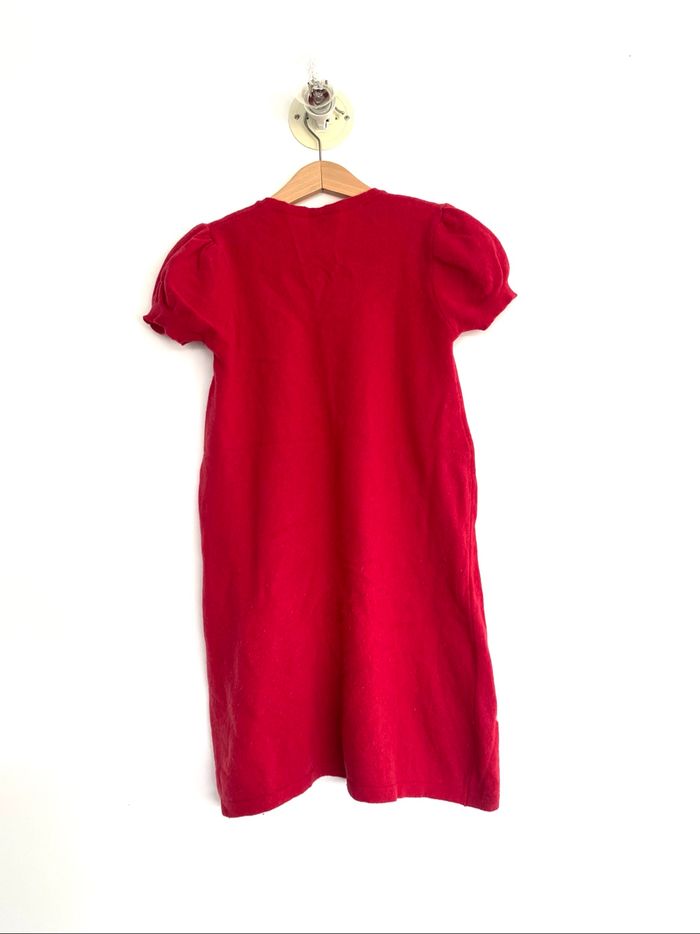 Robe rouge avec losanges gris «  united coloris of Benneton » 8/9 ans - photo numéro 2