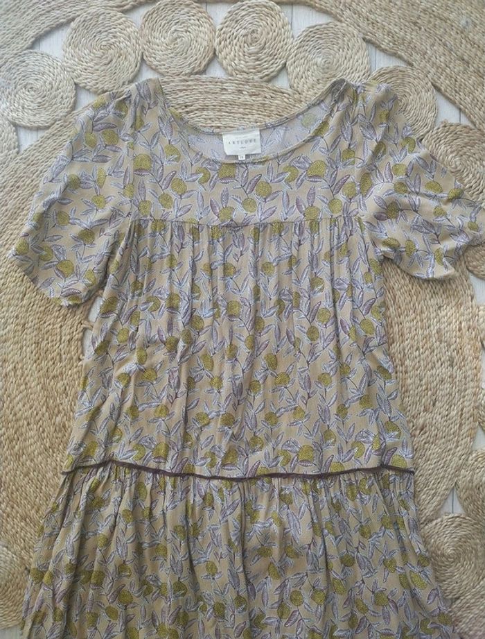 Robe à imprimé feuillage Artlove Taille 38 En très bon état - photo numéro 3