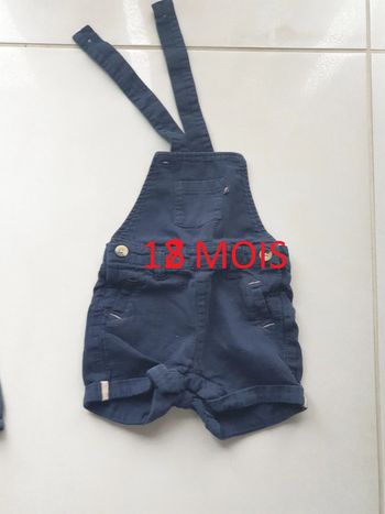 1 salopette bleu pour printemps et été 18 mois / 77-82 cm marque kiabi