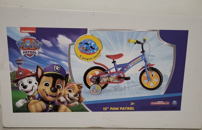 Velo pat patrouille 12 pouces avec casque