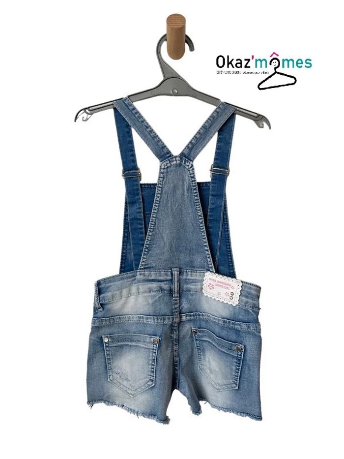 Salopette jean bleu denim (perles et sequins) - Magic girl 4 ans - photo numéro 4