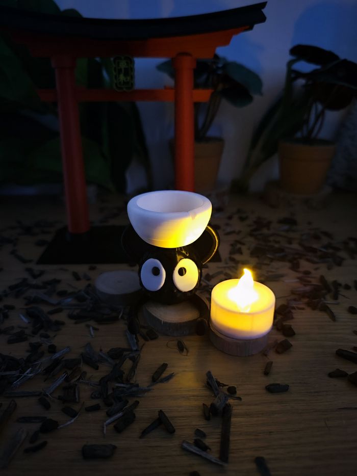 Lot d'un torii et d'une bougeoir Susuwatari Ghibli, studio Ghibli, japon, kodama - photo numéro 8